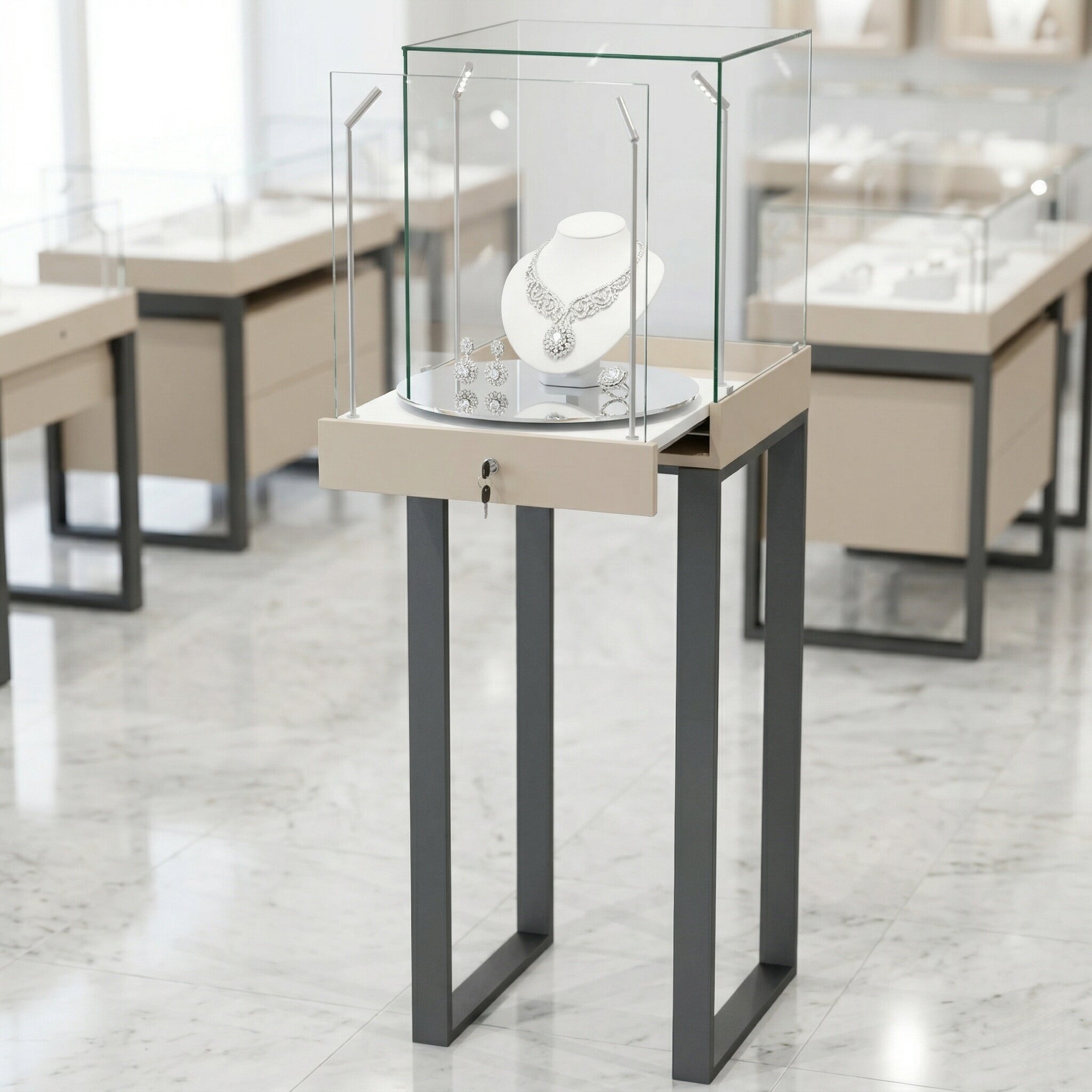 Witryny stojące słupek